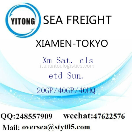 Fret de Xiamen Port maritime Shipping à Tokyo